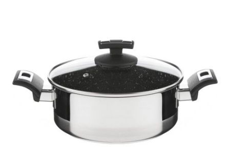 Kastrol CERAMMAX PRO COMFORT s poklicí, průměr 22 cm, objem 3.0 l, keramický povrch černý granit