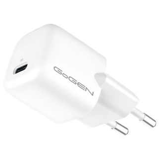 Nabíječka do sítě GoGEN ACHPD130, 1xUSB-C PD, 30W - bílá