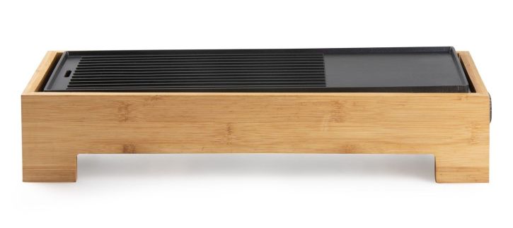 Stolní elektrický gril Plancha - Bamboo Style - DOMO DO9270G, 1 000 W, termostat, plocha 36 x 14 cm