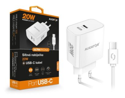 ALI CN PD 20W, USB-C kab., bílá CHPD0012