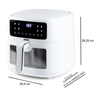 Horkovzdušná fritéza 6 l - digitální - DOMO DO1136FR, 6 L, 1500 W, průhled 