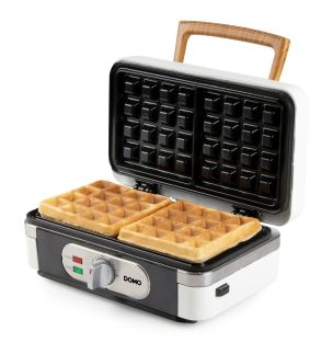 Sendvičovač - Gril - Vaflovač - 3v1 - bílý - DOMO DO9277C, příkon 1 100 W, termostat, bílá barva