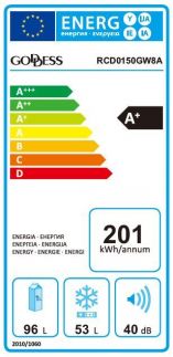 Chladnička komb. Goddess RCD0150GW8A