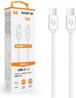 ALI DK 3A, USB-C/USB-C, bílý DATKP32