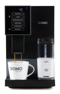 Automatický Espresso kávovar - černo šedý - DOMO DO744K, 1 350 W, 19 barů, LCD displej