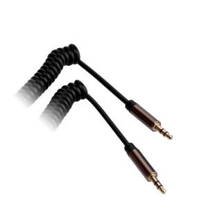 Kabel GoGEN Jack 3,5mm, 2m, pozlacené konektory, kroucený - černý