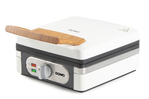 Vaflovač 4x7 s termostatem - bílý - DOMO DO9274W, 1 400 W, manuální termostat, keramický nepřilnavý povrch