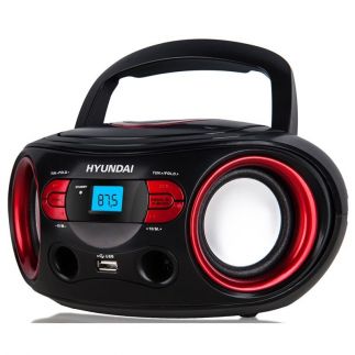 Radiopřijímač Hyundai TRC 533 AU3BR s CD/MP3/USB, černá/červená
