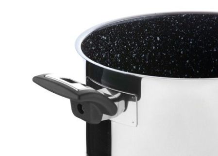 Hrnec CERAMMAX PRO COMFORT s poklicí, průměr 22 cm, objem 5.5 l, keramický povrch černý granit