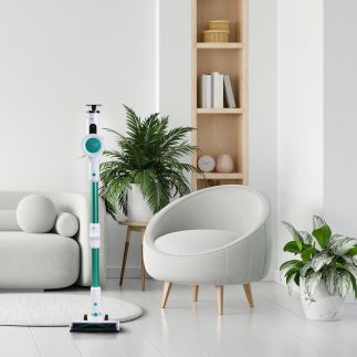 Tyčový aku vysavač s kloubem 2v1 - zelenobílý 22,2 V - PRIMO PR510SV, Li-on 22,2 V; 200W; 0,7l 