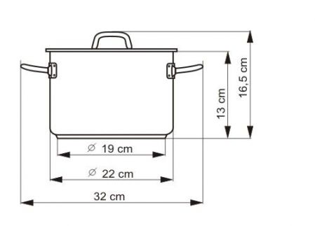 Hrnec IDEAL s poklicí, průměr 22cm, objem 4.5l