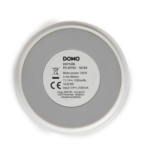 Aku smoothie mixér X-Power to go 120W - bílý - DOMO DO752BL, Příkon:120 W, Objem: 600 ml, USB dobíjení, dlouhá výdrž baterie