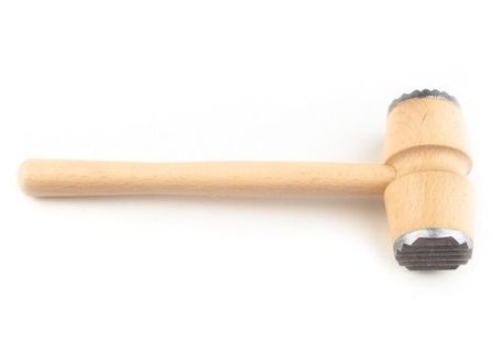 Palička na maso s kovovým zakončením, délka 28 cm