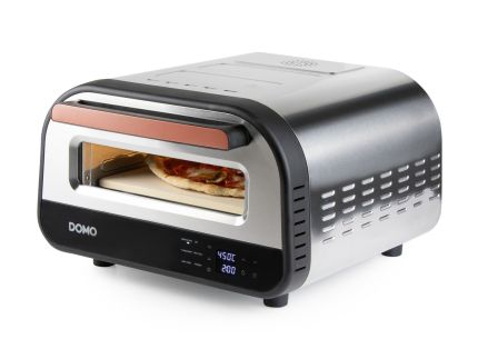 Pizza pec Genius - nerezová, pečící kamen - DOMO DO9289PZ, 1 700 W, až 450°C, časovač