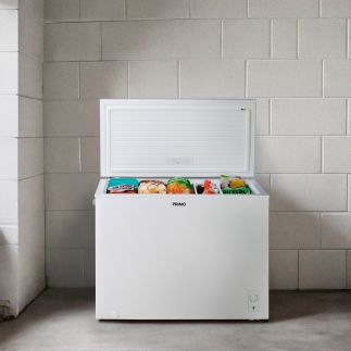 Pultový mrazák 2v1 - 293 litrů - bílá - PRIMO PR188DVK, Objem mrazáku: 293 l , Třída: D