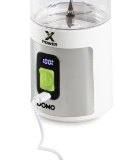 Aku smoothie mixér X-Power to go 120W - bílý - DOMO DO752BL, Příkon:120 W, Objem: 600 ml, USB dobíjení, dlouhá výdrž baterie