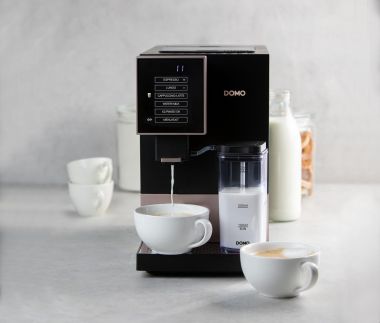 Automatický Espresso kávovar - černobronzový - DOMO DO743K, 1 350 W, 19 barů, LCD displej