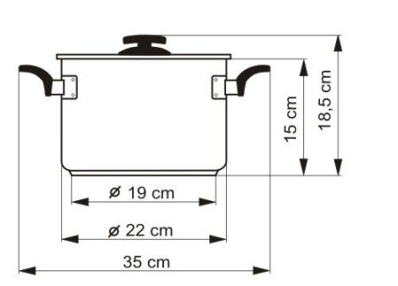 Hrnec COMFORT GREEN s poklicí, průměr 22 cm, objem 5.5 l