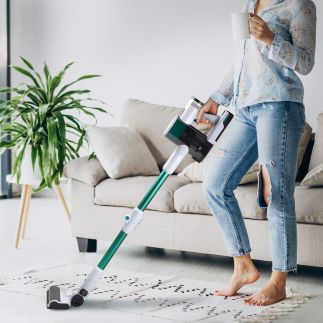 Tyčový aku vysavač s kloubem 2v1 - zelenobílý 22,2 V - PRIMO PR510SV, Li-on 22,2 V; 200W; 0,7l 