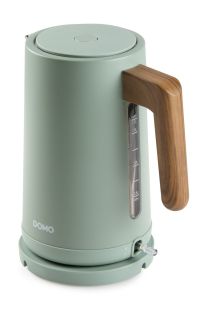 Rychlovarná konvice - nerez, zelená - WOOD YOU - DOMO DO9282WK, Objem: 1,7 l, Příkon: 2 200 W