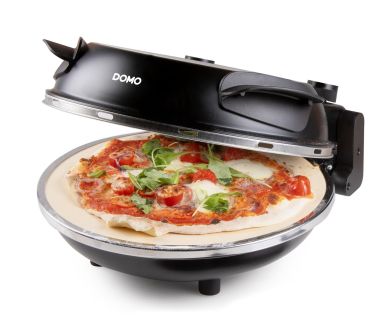 Pizza pec na čerstvou pizzu - DOMO DO9285PZ, 1200 W, až 400 °C, Ø 32 cm, žáruvzdorný keramický kámen