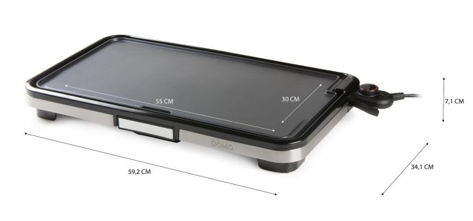Stolní elektrický gril Plancha XXL - DOMO DO9263G, 55 x 30,5 cm, 2 200 W, termostat