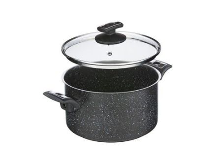 Hrnec BLACK GRANITEC s poklicí, průměr 22 cm, objem 4.5 l