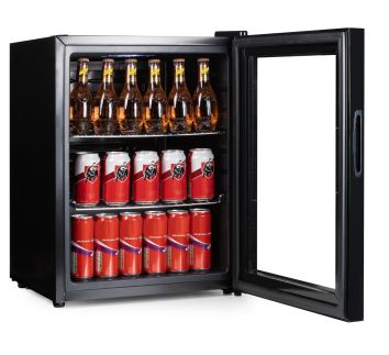 Mini chladnička nápojů - barová lednice - černá - PRIMO PR179BC, Objem 60 litrů, Třída: D, (š x h x v): 47 x 45 x 64 cm