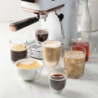 Espresso kávovar 3v1 - pákový, na pody i na kapsle - DOMO DO746K, 1 350 W, 20 Bar, nádržka na vodu 1,1 litru
