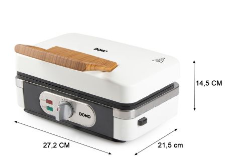 Sendvičovač - Gril - Vaflovač - 3v1 - bílý - DOMO DO9277C, příkon 1 100 W, termostat, bílá barva