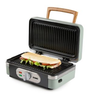 Sendvičovač - Gril - Vaflovač - 3v1 - zelený - DOMO DO9276C, příkon 1 100 W, termostat, zelená barva