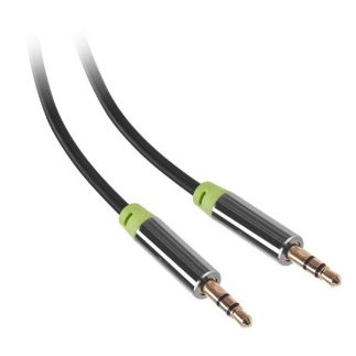 Kabel GoGEN Jack 3,5mm, 1,5m, pozlacené konektory - černý