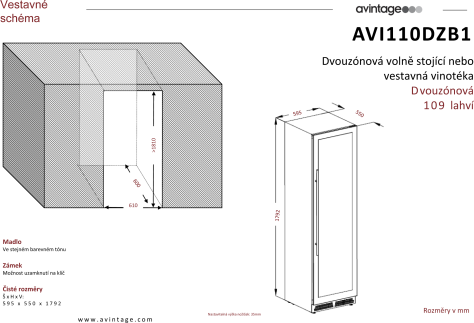 Avintage AVI110DZB1