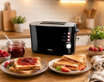 Topinkovač B-smart - DOMO DO941T, Příkon: 850 W, Počet topinek: 2