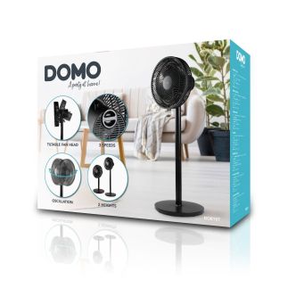 Stojanový ventilátor 2v1-  černý - DOMO DO8157, Průměr vrtule: 30,5 cm
