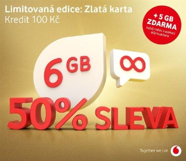 VODAFONE SIM edice Zlatá karta