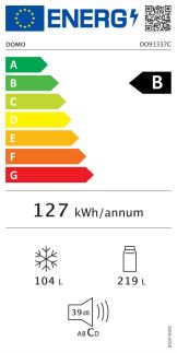 Lednice kombinovaná s mrazákem dole -  DO91337C,  323 L - nerezová ocel