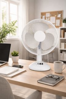 Stolní ventilátor, 40cm - Punex PFT1040, 50 W, 52,5 dB, prodloužený kabel 200 cm, 3 rychlosti, oscilace