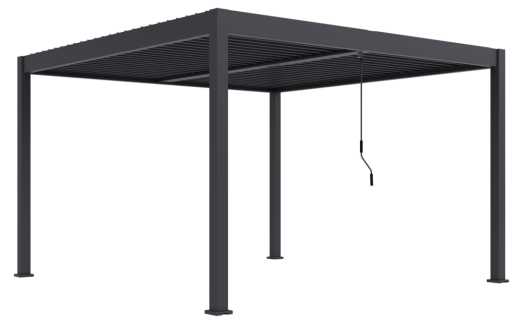 Bioklimatická pergola INTRO DUO 4x4 m, hliník - volně stojící