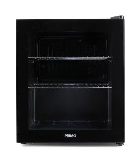 Mini chladnička nápojů - barová lednice - černá - PRIMO PR178BC, Objem 46 litrů, Třída: D, (š x h x v): 44 x 47 x 53 cm