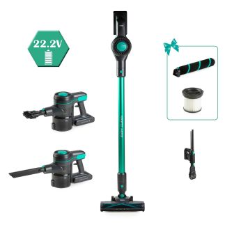 Tyčový aku vysavač 2v1 - zelenočerný 22,2 V - PRIMO PR509SV, Li-on 22,2 V