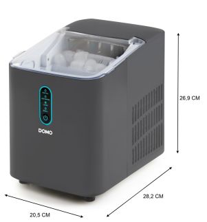 Výrobník ledu - šedý, kompresorový - DOMO DO1132IB, 1 litr, 12kg/24 hod