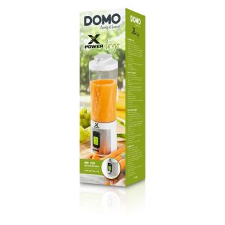 Aku smoothie mixér X-Power to go 120W - bílý - DOMO DO752BL, Příkon:120 W, Objem: 600 ml, USB dobíjení, dlouhá výdrž baterie