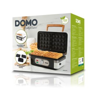 Sendvičovač - Gril - Vaflovač - 3v1 - bílý - DOMO DO9277C, příkon 1 100 W, termostat, bílá barva
