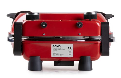 Pizza pec na čerstvou pizzu - červená - DOMO DO9284PZ, 1200 W, až 400 °C, Ø 32 cm, žáruvzdorný keramický kámen