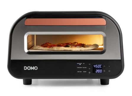 Pizza pec Genius - nerezová, pečící kamen - DOMO DO9289PZ, 1 700 W, až 450°C, časovač