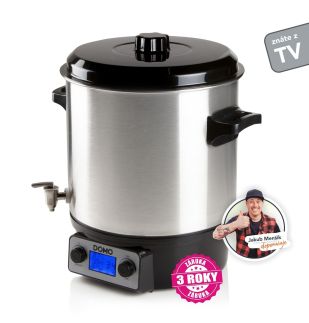 Zavařovací hrnec nerez s LCD - nerez kohout - DOMO DO42326PC, Příkon: 2000 W