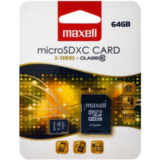 MicroSDXC 64GB CL10 + adpt 854988 MAXELL