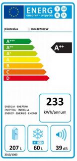 Chladnička komb. Electrolux ENN3074EFW No Frost, vestavná