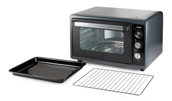 Elektrická trouba - 50 litrů - DOMO DO808GO, Příkon: 2 000 W, Objem: 50 litrů, Zaoblená zadní stěna